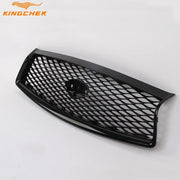 KINGCHER Bright Black Color Fit for Infiniti Q50 Q50L 2014-2017 Front Bumper Hood Grille Grill - ExpertPickleball.com